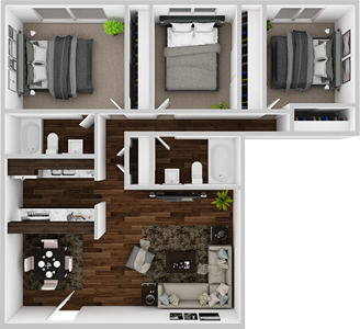 The Summit - 3 Bedroom / 2 Bath - 1,368 Sq.Ft.* 