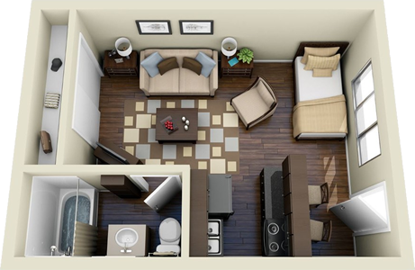 A Studio 428 Sq.Ft.*
